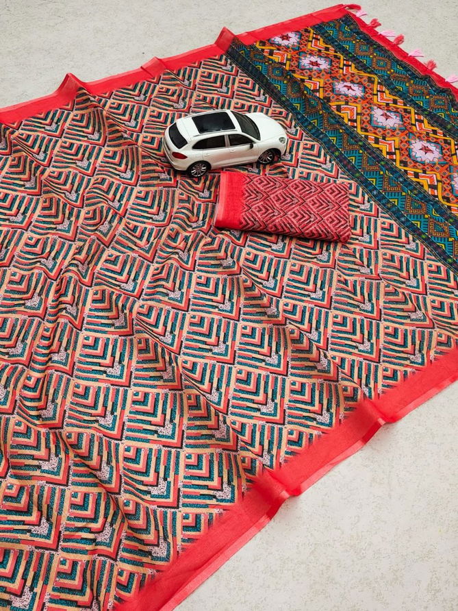 MG 343 Plain Linen Printed Daily Wear Sarees Wholesale Market In Surat With Price